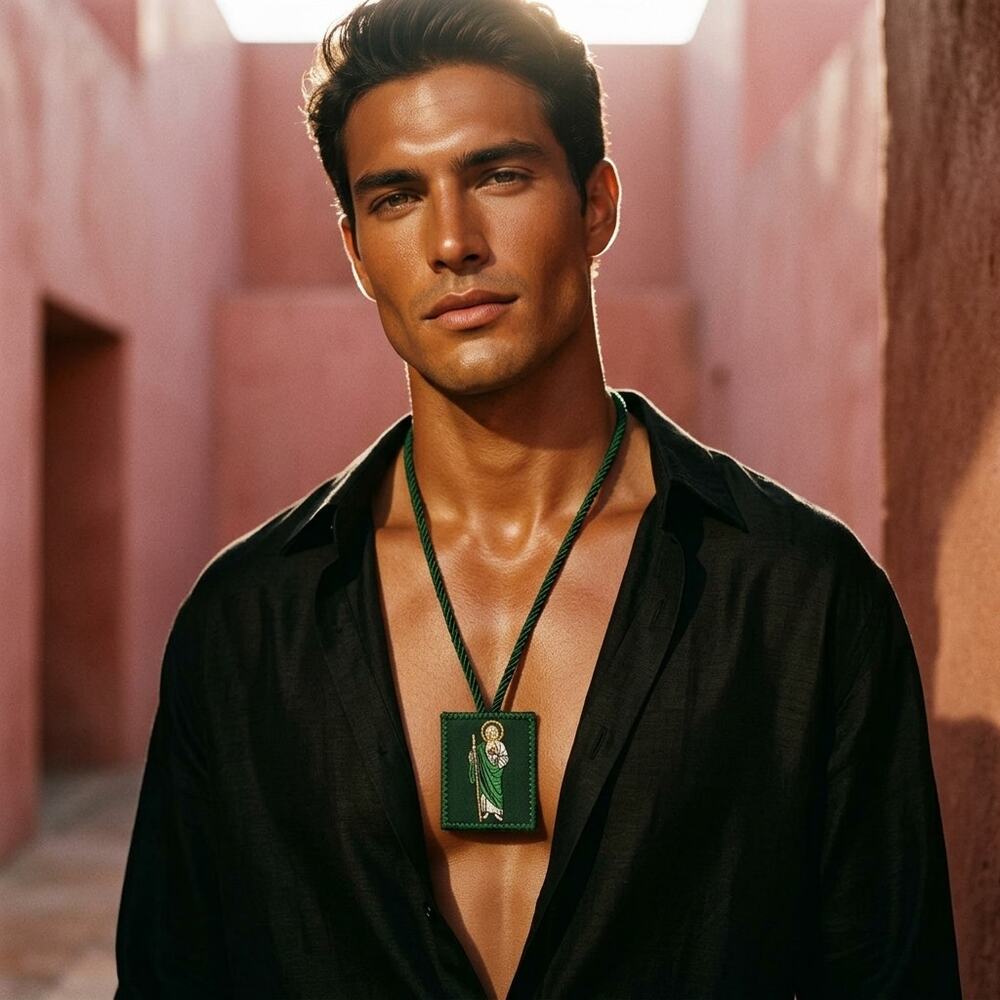 Virgen and San Judas Tadeo  Scapular religious milestones spiritual protection